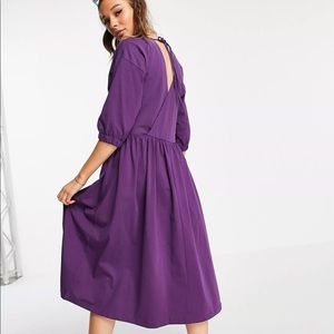 ASOS midi smock faux wrap dress